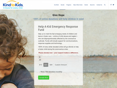 kindtokids.org snapshot
