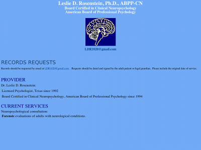 neuropsychologyclinic.org snapshot