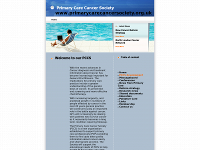 primarycarecancersociety.org.uk snapshot