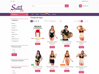 sutilfajas.com snapshot