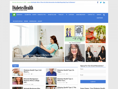 diabeteshealth.com snapshot