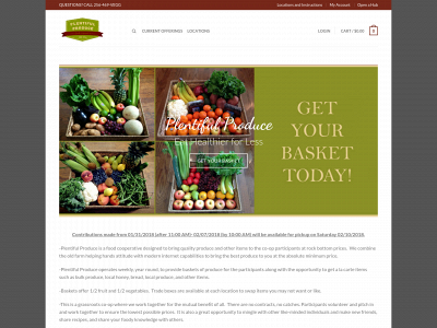 plentifulproduce.net snapshot