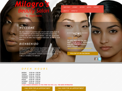 milagros-beautysalon.com snapshot