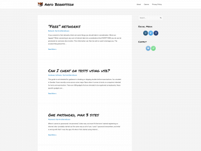 arvidberndtsson.com snapshot