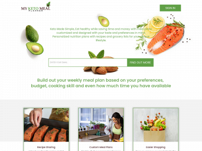 myketomealplanner.com snapshot