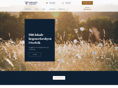 andreassenbegravelse.no snapshot