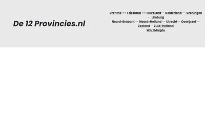 de12provincies.nl snapshot