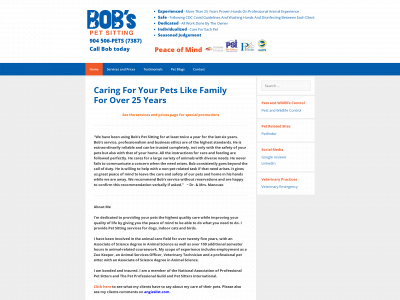 bobspetsitting.com snapshot