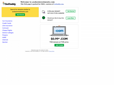arahesinvestments.com snapshot