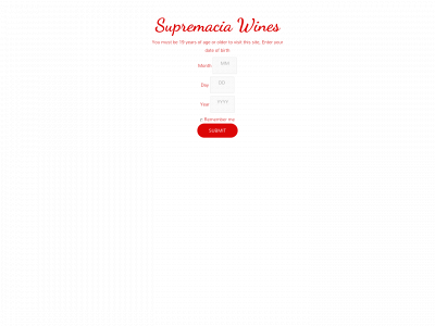 supremaciawines.com snapshot