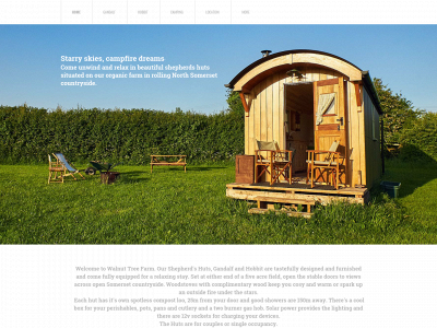 walnuttreeshepherdshuts.co.uk snapshot
