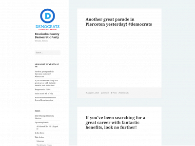 kosciuskodemocrats.com snapshot