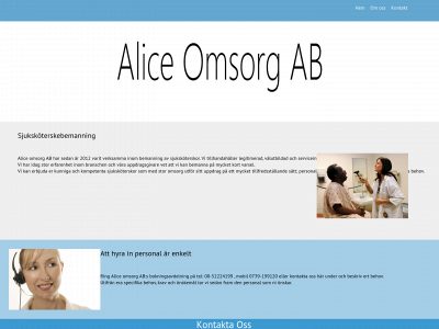 aliceomsorg.se snapshot