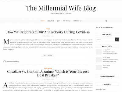 themillennialwifeblog.com snapshot