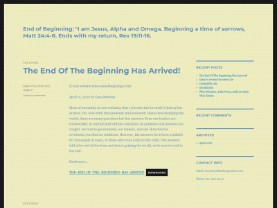 endofbegining.com snapshot