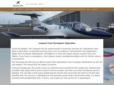 channeljets.com snapshot