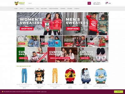 uglychristmassweater.com snapshot