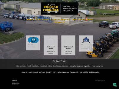 willmarforklift.com snapshot