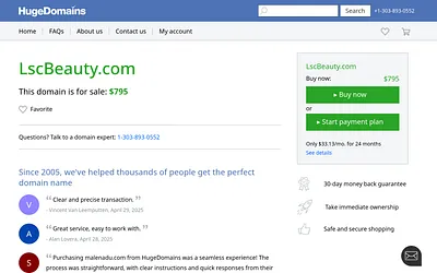 lscbeauty.com snapshot