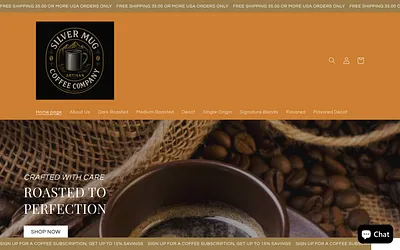 silvermugcoffee.com snapshot