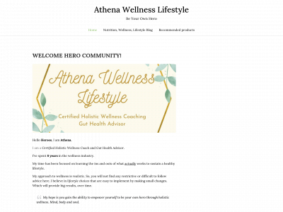 athenawellnesslifestyle.com snapshot