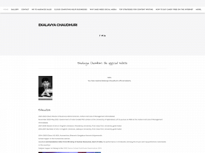 www.ekalavyachaudhuri.com snapshot