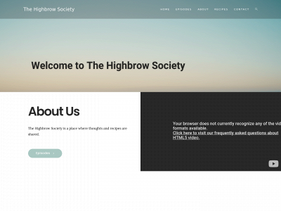 thehighbrowsociety.org snapshot