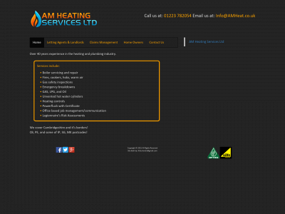 amheat.co.uk snapshot