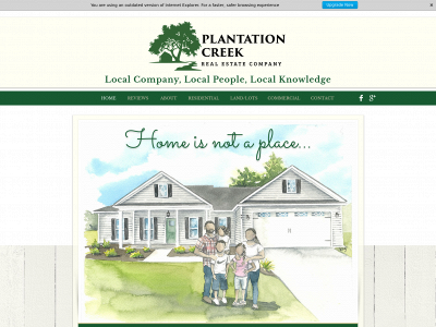 plantationcreekrealestate.com snapshot