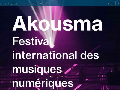 akousma.ca snapshot
