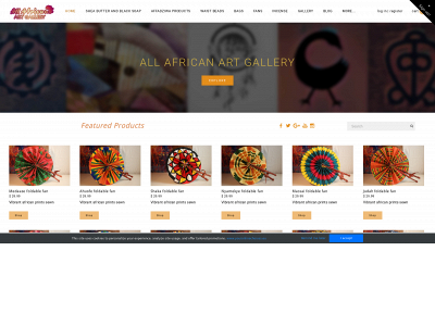 www.allafricanartgallery.com snapshot