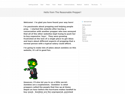 thereasonableprepper.com snapshot