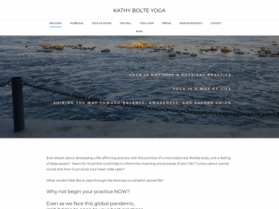 www.kathybolteyoga.com snapshot