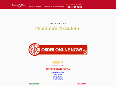 pembinapizzajoint.com snapshot