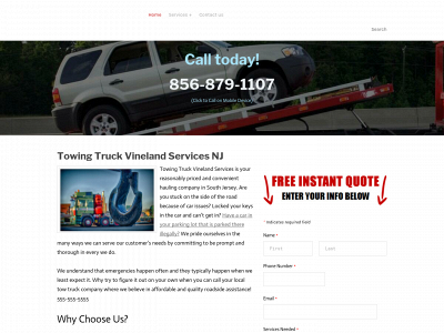 www.vinelandtowingnj.com snapshot