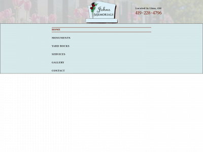 johnsmemorials.com snapshot