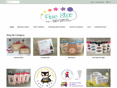 fivestarpartysupplies.co.uk snapshot