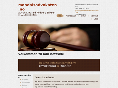 mandalsadvokaten.no snapshot