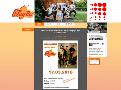 band-fireflies.de snapshot