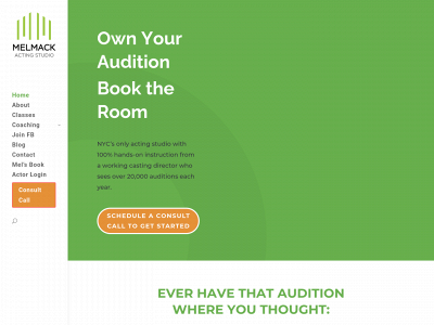 melmackactingstudio.com snapshot