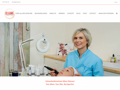 allureskincare.be snapshot