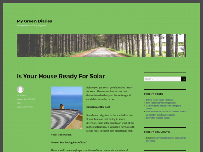 mygreendiaries.com snapshot