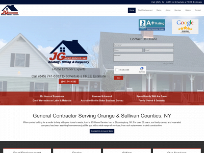 jghomeservice.com snapshot