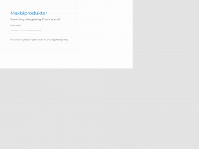 maxbiprodukter.no snapshot