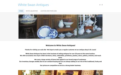 whiteswanantique.com snapshot
