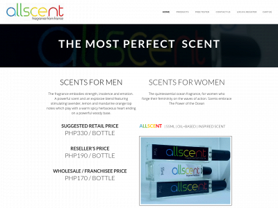 www.myallscent.com snapshot