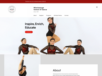 mississaugaschoolofdance.com snapshot