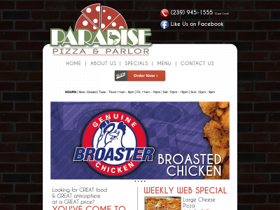 paradisepizzafl.com snapshot