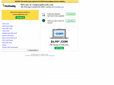 comprargiftcards.com snapshot