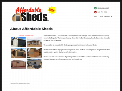 affordable-sheds.com snapshot